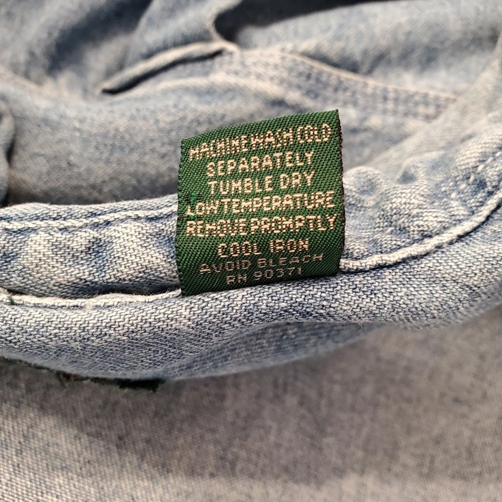 Vintage Camp David America Button Down Denim Shirt L - Picture 8 of 8